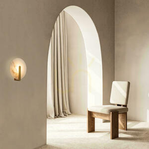 Aplică Zambelis 2552 cu alabastru natural, LED 5 W, 310 lm, 3000 K, alamă, ø25 cm small 0