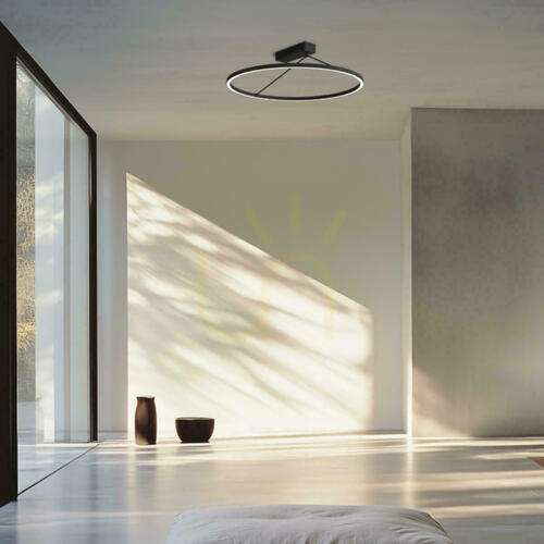 Verifica Lampă LED de tavan 51 W, 3000 K, Triac, negru nisipiu, ZAMBELIS