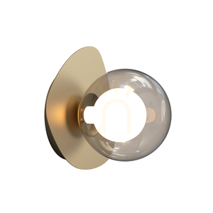 Aplică de perete 1xG9 LED MAX 4W auriu mat – sticlă fumurie ZAMBELIS small 1