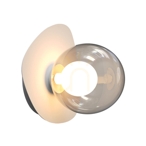 Aplică de perete 1xG9 LED MAX 4W Alb nisipos - Sticlă fumurie ZAMBELIS small 1