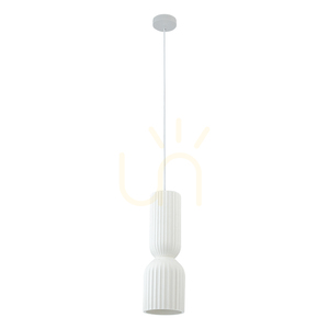 Lampă suspendată 1xE27 LED MAX 11W Alb - Argilă - Metal ZAMBELIS small 1