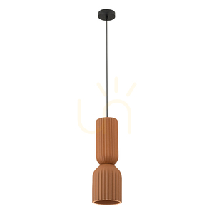 Lampă suspendată 1xE27 LED MAX 11W Teracotă - Argilă neagră nisipoasă - Metal ZAMBELIS small 0