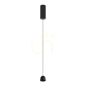 Lampă suspendată cu LED 7 W, 3000 K, din aluminiu negru nisipos, ZAMBELIS small 1