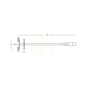 Lampă de citit încastrată în perete cu LED, 3 W, 3000 K, metal negru nisipos – aluminiu ZAMBELIS small 3