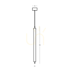 Lampă suspendată cu LED 20 W, 3000 K, auriu periat, ZAMBELIS small 2