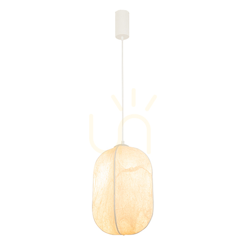 Verifica 1 lampă suspendată cu soclu E27, max.. 15 W, culoarea „Mulberry Silk” – alb metalizat, ZAMBELIS