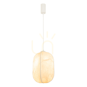 1 lampă suspendată cu soclu E27, max.. 15 W, culoarea „Mulberry Silk” – alb metalizat, ZAMBELIS small 0