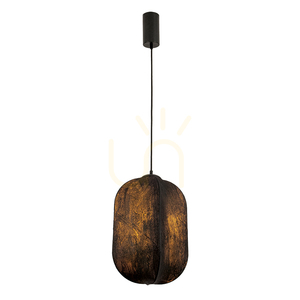 1 lampă suspendată cu soclu E27, max.. 15 W, culoare „Mulberry Silk” – negru metalizat, ZAMBELIS small 0