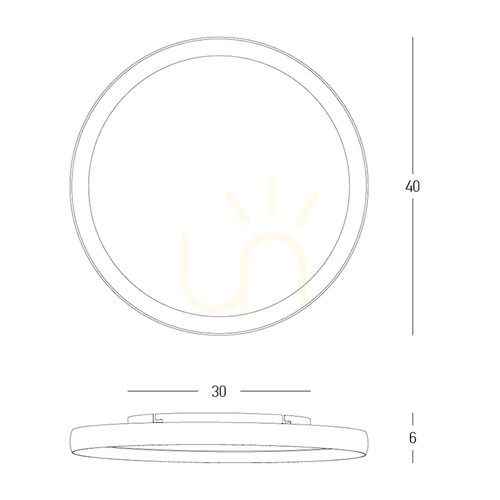 Verifica Lampă LED de tavan 20 W, 2700 K–3000 K–4000 K, din aluminiu – acrilic microprismatic negru mat – auriu ZAMBELIS