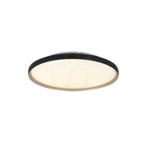 Verifica Lampă LED de tavan 20 W, 2700 K–3000 K–4000 K, din aluminiu – acrilic microprismatic negru mat – auriu ZAMBELIS