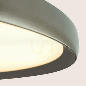 Lampă LED de tavan 20 W, 2700 K–3000 K–4000 K, din aluminiu – acrilic microprismatic, gri periat, ZAMBELIS small 1