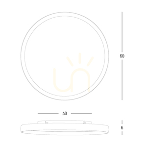 Lampă LED de tavan 42 W, 2700 K–3000 K–4000 K, din aluminiu – acrilic microprismatic, gri periat, ZAMBELIS small 1