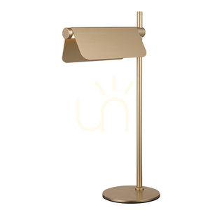 Lampă LED de masă 7 W, 3000 K, auriu periat, cu deflectoare de lumină reglabile – ZAMBELIS small 1