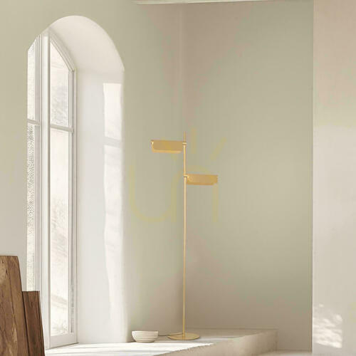 Verifica Lampă LED de podea 12 W, 3000 K, auriu periat, cu deflectoare de lumină reglabile – ZAMBELIS