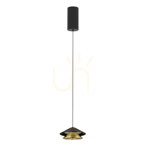 Verifica Lampă suspendată LED Zambelis 25347, negru și auriu periat, 9 W, 3000 K