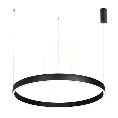 Verifica Lampă suspendată cu LED, orientabilă în sus-jos, 70 W, 3000 K, aluminiu negru – acrilic ZAMBELIS
