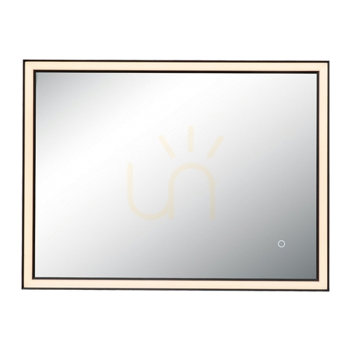 Verifica Oglindă cu iluminare LED 23 W, 3000 K–4000 K, dreptunghiulară, comutator tactil cu reglare a intensității luminoase, negru mat, IP44, ZAMBELIS