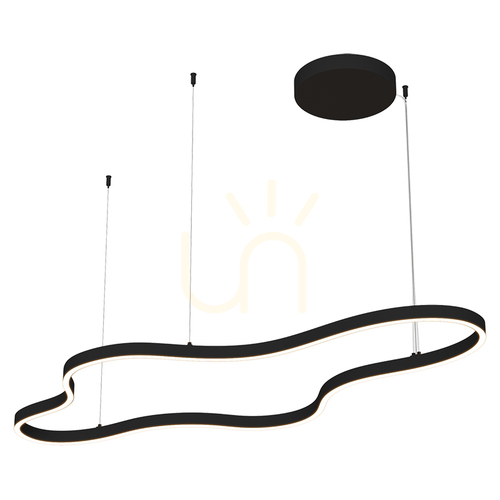 Verifica Lampă suspendată cu LED 95 W, 3000 K, Triac, Sundy, negru, ZAMBELIS