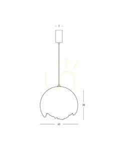 Lampă suspendată Zambelis 25450 albă, abajur din pastă de hârtie 40 cm, E27 small 4
