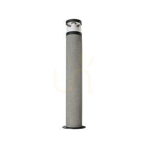 Lampă LED de exterior tip stâlp, 10 W, 3000 K, beton natural – metal negru – difuzor din PC, IP65, ZAMBELIS small 0