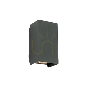 Lampă LED de exterior cu lumină orientabilă în sus și în jos, 2×3 W, 3000 K, aluminiu grafit, IP65, ZAMBELIS small 1