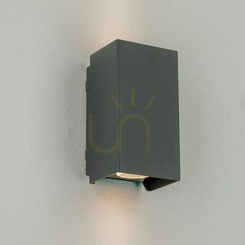 Verifica Lampă LED de exterior cu lumină orientabilă în sus și în jos, 2×3 W, 3000 K, aluminiu grafit, IP65, ZAMBELIS