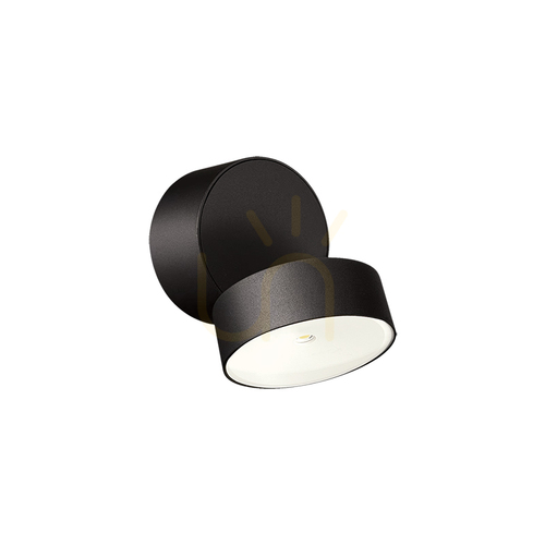 Verifica Lampă LED de exterior pentru perete, 6 W, 3000 K, orientabilă, din aluminiu negru nisipos, IP65, ZAMBELIS