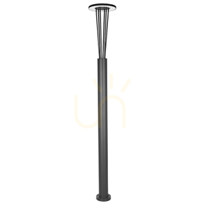 Stâlp de iluminat exterior cu LED, 15,5 W, 3000 K, aluminiu grafit, IP65, ZAMBELIS small 1