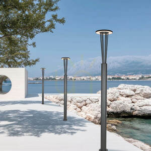 Stâlp de iluminat exterior cu LED, 15,5 W, 3000 K, aluminiu grafit, IP65, ZAMBELIS small 0