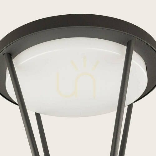 Verifica Lampă de exterior tip stâlp-bolard cu LED, alimentată cu energie solară, 5 W, 3000 K, aluminiu grafit, IP54, ZAMBELIS