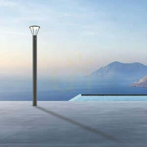Lampă de exterior tip stâlp-bolard cu LED, alimentată cu energie solară, 5 W, 3000 K, aluminiu grafit, IP54, ZAMBELIS small 0