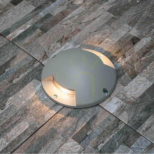 Verifica Lampă de sol cu LED pentru exterior, 5 W, 3000 K, aluminiu gri, IP67, ZAMBELIS