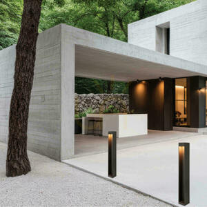 Lampă LED de exterior tip stâlp, 12 W, 2200 K–4000 K, aluminiu grafit, IP65, ZAMBELIS small 0