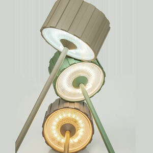 Lampă de masă portabilă pentru exterior cu LED, 2 W, 2700 K–4000 K–6500 K, verde nisip, IP44, ZAMBELIS small 2