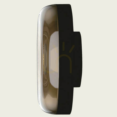 Verifica Lampă LED de exterior tip „scone” 12 W, 3000 K, Triac, culoare șampanie – bază negru nisip, IP65, ZAMBELIS