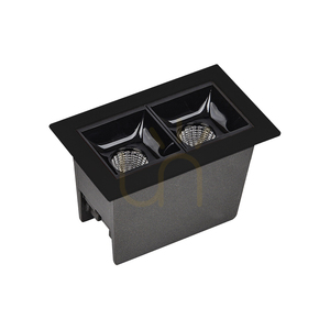 Spot LED cu grilă încastrată, 5 W, 3000 K, negru nisipos, ZAMBELIS small 0
