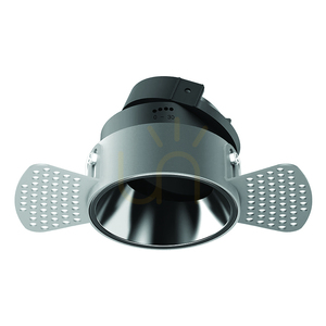 Spot fără ramă 1xGU10, intensitate reglabilă, alb-negru, reflector cromat ZAMBELIS small 0