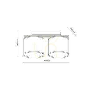 Plafonieră TK-Lighting VIGA SHADE 11769, pin, 2 × E27 small 6