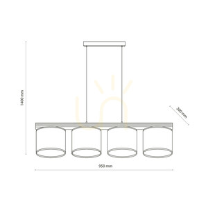 Lampa suspendată Viga Shade cu 4 becuri Xe27 small 7