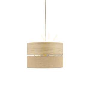 Lampă suspendată TK-Lighting DORMA WOOD JUTA 11786, 1×E27, 38 cm, lemn deschis și iută small 4