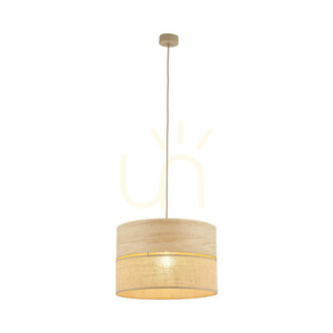 Lampă suspendată TK-Lighting DORMA WOOD JUTA 11786, 1×E27, 38 cm, lemn deschis și iută small 5