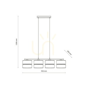 Lampa suspendată Dorma Wood Juta, 4 x E27 small 8