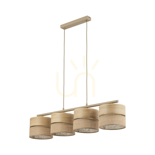 Verifica Lampa suspendată Dorma Wood Juta, 4 x E27