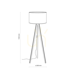Lampa de podea Viga Shade din lemn de pin, 1 Xe27 small 9