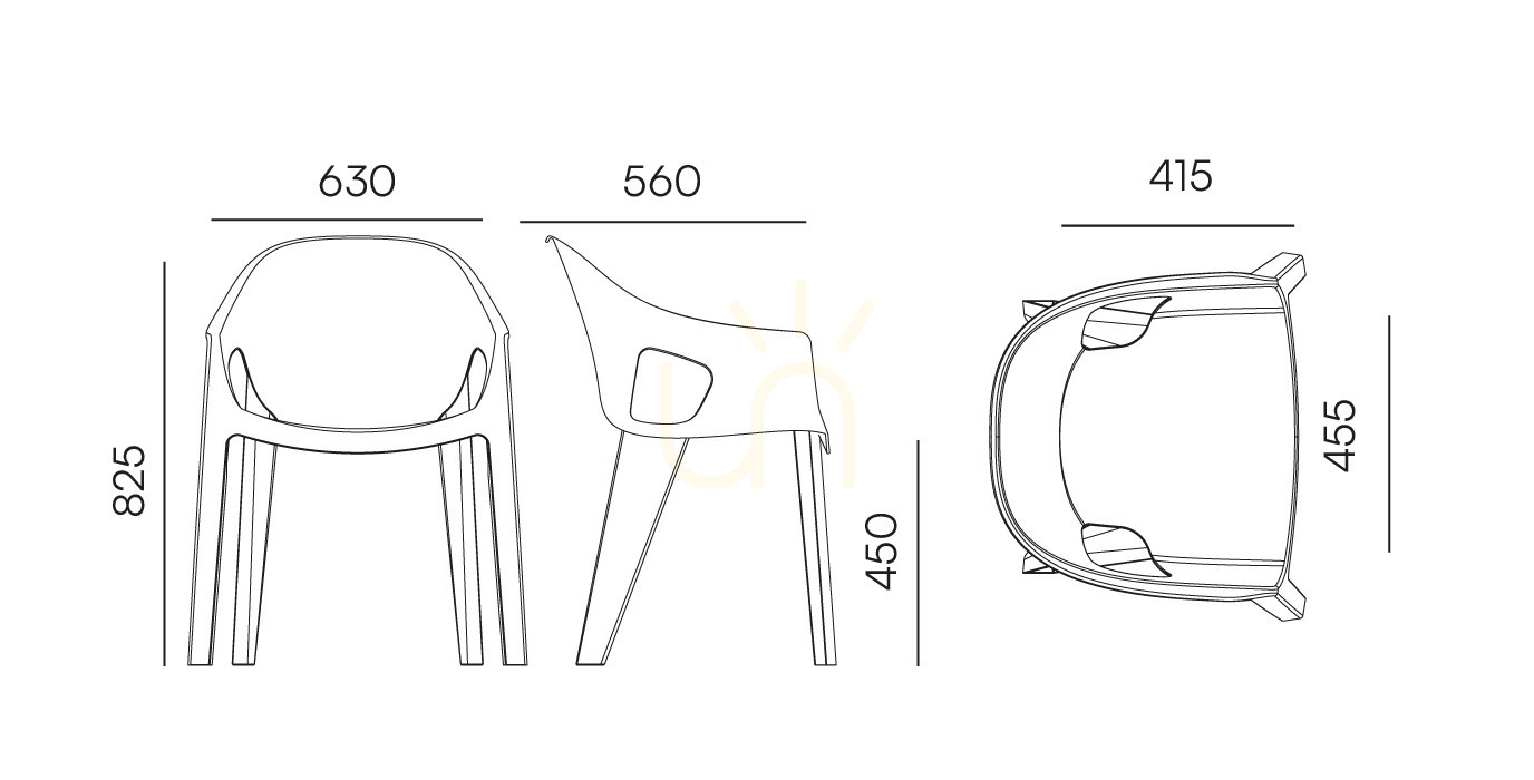 Vedere Scaun de grădină FPRK758 Premo cu cotiere – Culoare taupe pământie FERNE Scaun de grădină FPRK758 Premo cu cotiere – Culoare taupe pământie FERNE