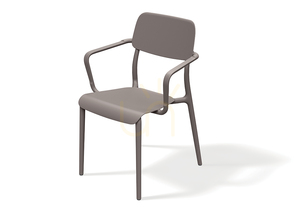 FRIK658 Scaun de grădină Rimo cu cotiere – Culoare taupe pământie FERNE small 0
