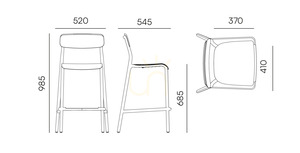 FRIK5510 Scaun de bar de grădină Rimo Low – Culoare taupe pământie FERNE 1 FRIK5510 Scaun de bar de grădină Rimo Low – Culoare taupe pământie FERNE small 1