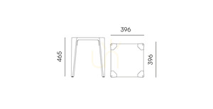 FLOS445 Măsuță de grădină Lottie – Fibră de carbon de la FERNE small 1