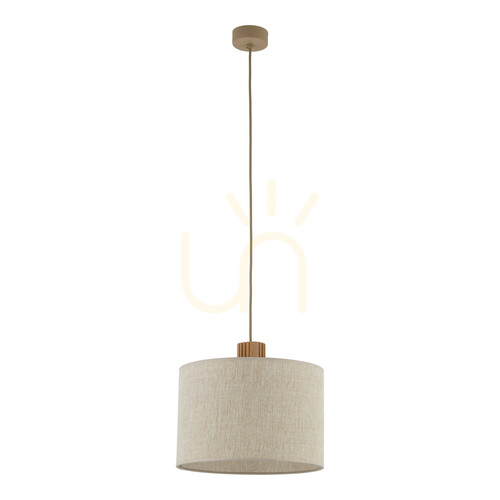 Verifica Lampă suspendată TK-Lighting Viga Shade 11799, pin, abajur bej de 30 cm, 1×E27
