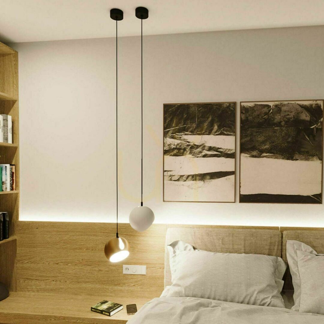 previzualizare Lămpă suspendată s.luce Ball neagră metal 30 cm E27 modernă Lămpă suspendată s.luce Ball neagră metal 30 cm E27 modernă